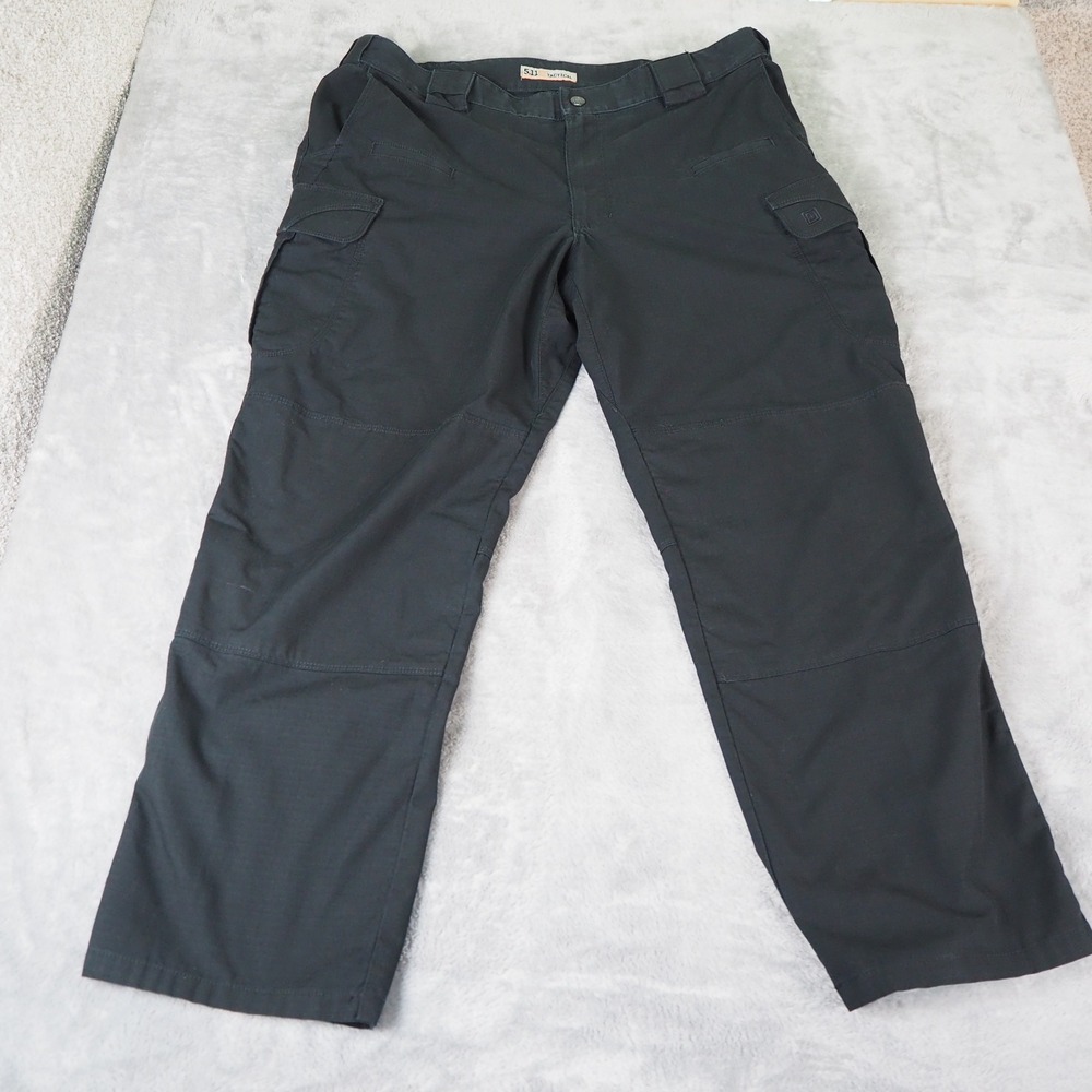 5.11 Tactical Ripstop Cargo Pants Mens 38x30 Black Utility Heavy Duty